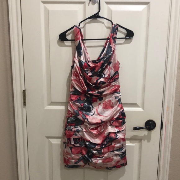 Express Size 2 Red And Pink Dress 